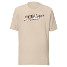 Load image into Gallery viewer, Steely Dead Logo white w/ brown outline - Unisex t-shirt